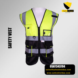SAFETY  VEST YELLOW BLACK 050