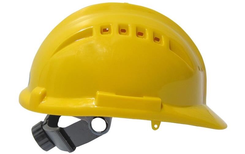 Vaultex VHVR Yellow Ventilated Helmet with Ratchet Suspension